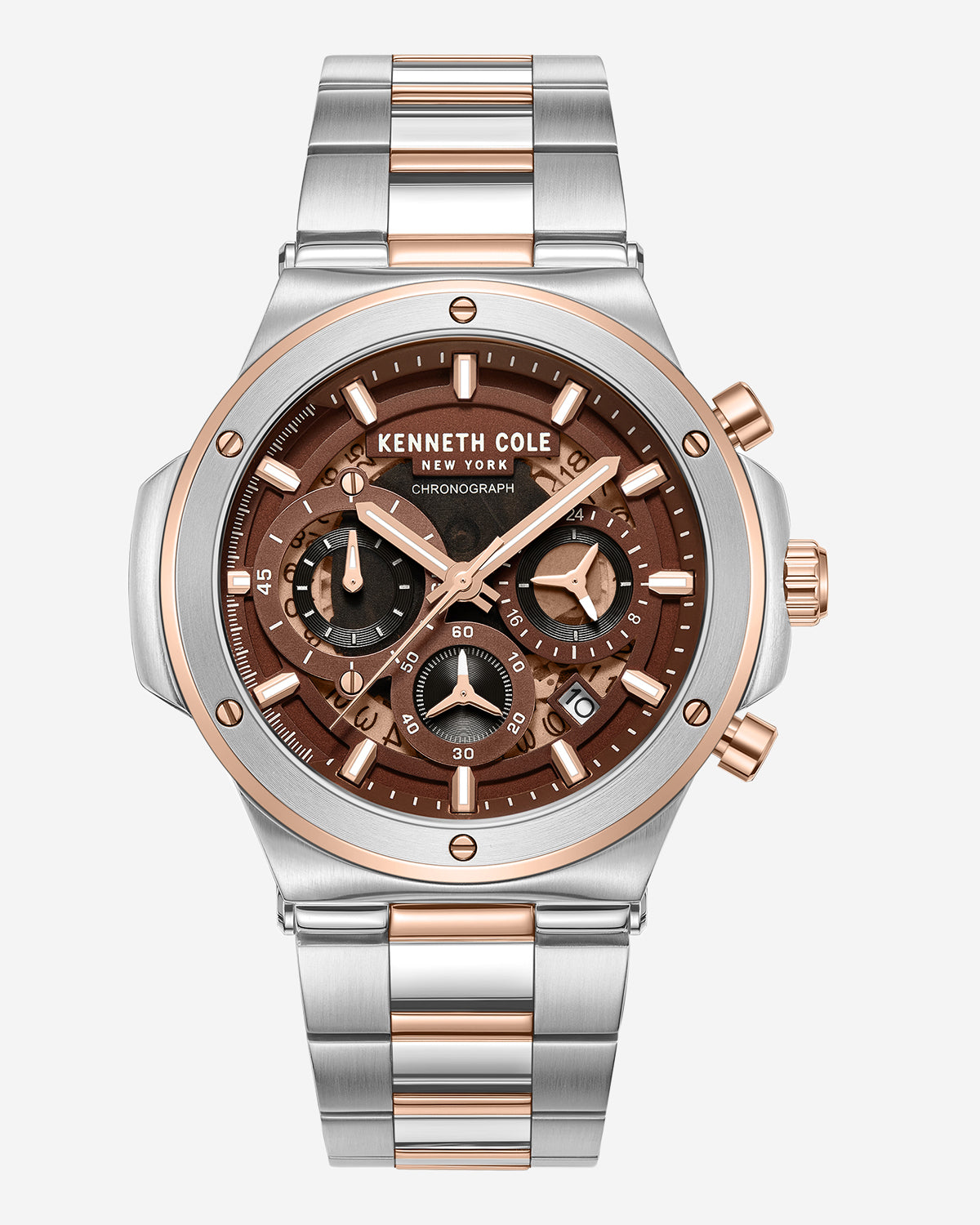 Kenneth Cole Shop Men’s Two-Tone Sport Bracelet Watch | Kenneth Cole | TT SILVER/GOLD ROSE