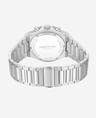 Kenneth Cole Dress Sport Chronograph Black Dial Stainless Steel Bracelet Watch | SILVER