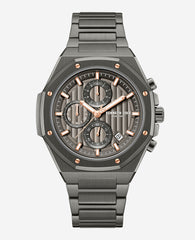 Kenneth Cole Dress Sport Chronograph Two-Tone Stainless Steel Bracelet Watch | GUN