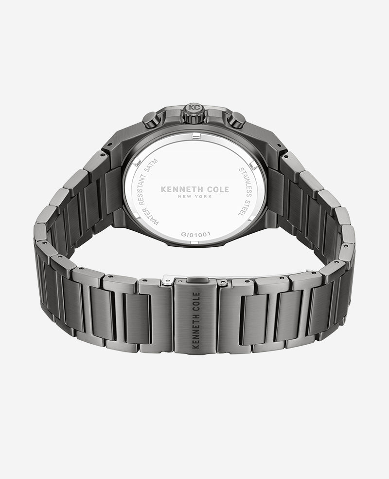 Kenneth Cole Dress Sport Chronograph Two-Tone Stainless Steel Bracelet Watch | GUN