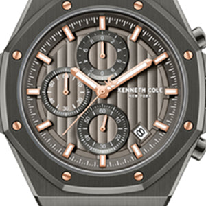 Kenneth Cole Dress Sport Chronograph Two-Tone Stainless Steel Bracelet Watch | GUN