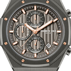 Kenneth Cole Dress Sport Chronograph Two-Tone Stainless Steel Bracelet Watch | GUN