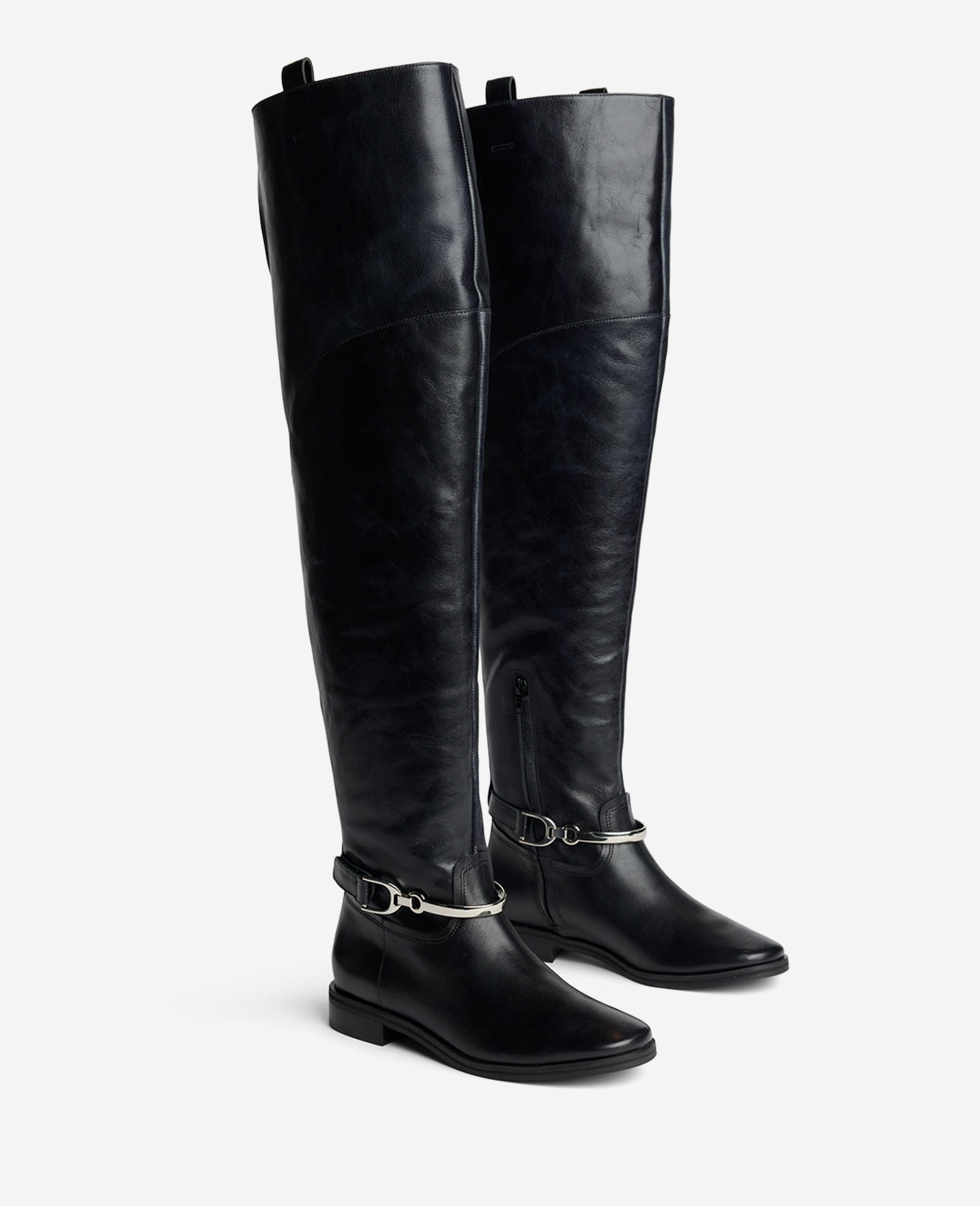Kenneth Cole Maza Leather Riding Boot | BLACK LEATHER