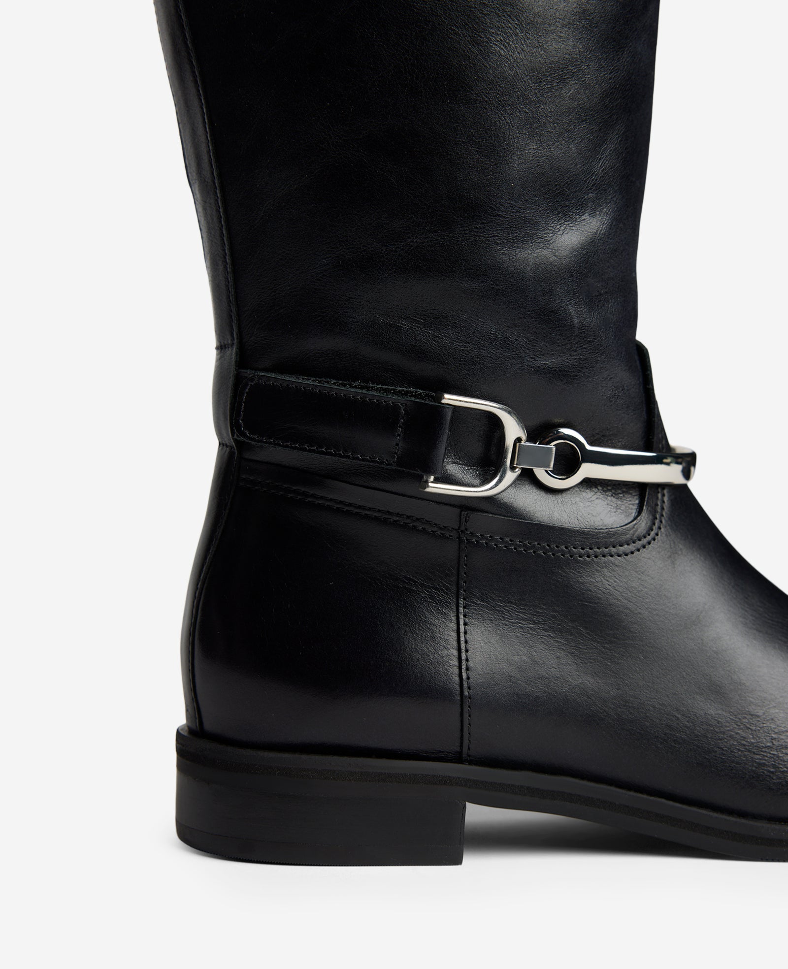 Kenneth Cole Maza Leather Riding Boot | BLACK LEATHER