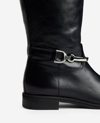 Kenneth Cole Maza Leather Riding Boot | BLACK LEATHER