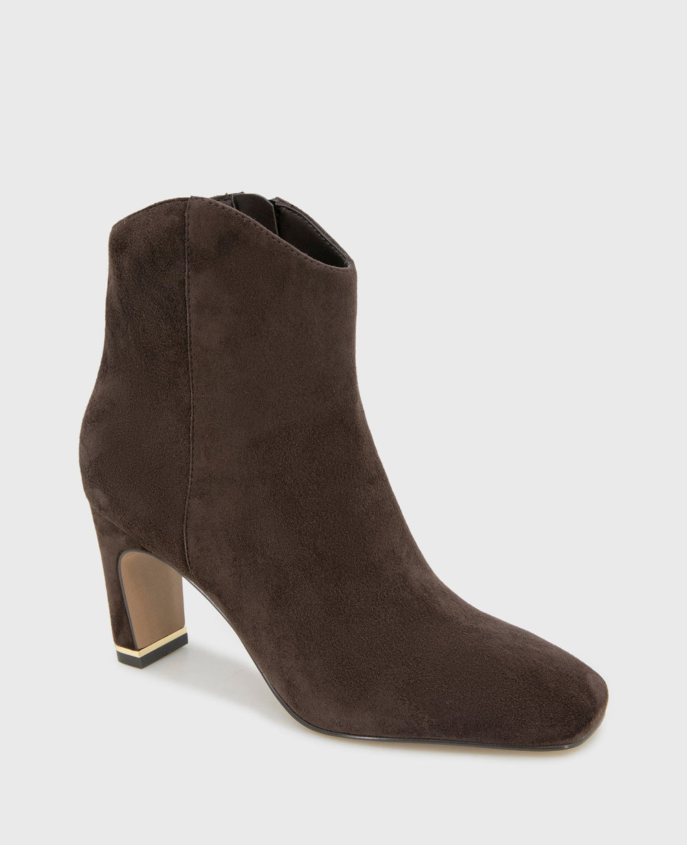 Kenneth Cole Shop Grizelda Chocolate Suede Heel Boot | Kenneth Cole | CHOCOLATE SUEDE