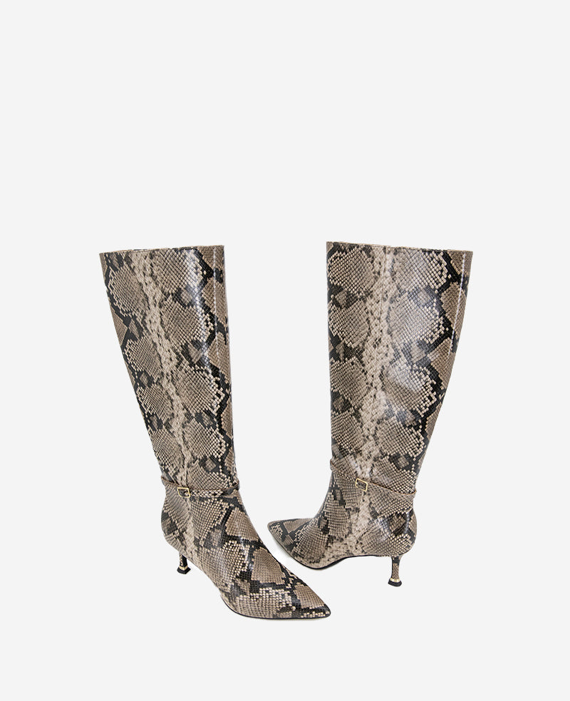 Kenneth Cole Utah Leather Boot | TAUPE SNAKE