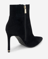 Kenneth Cole Shop Quincy Suede Heel Ankle Bootie in Black | Kenneth Cole | BLACK SUEDE