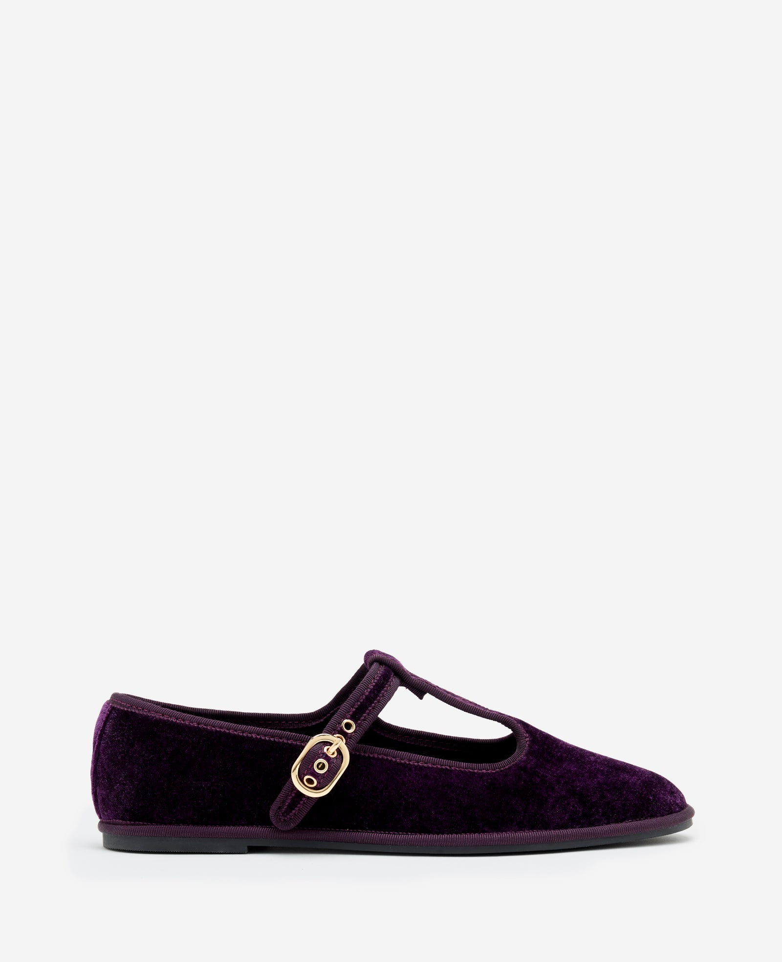 Kenneth Cole Verona Plum Velvet T-Strap Mary Jane Flat | Kenneth Cole | PLUM VELVET