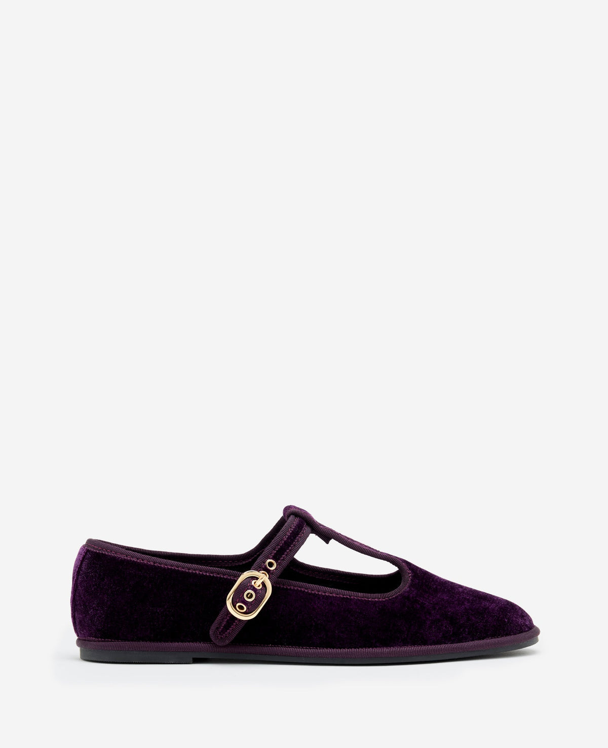 Kenneth Cole Verona Plum Velvet T-Strap Mary Jane Flat | Kenneth Cole | PLUM VELVET