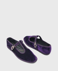 Kenneth Cole Verona Plum Velvet T-Strap Mary Jane Flat | Kenneth Cole | PLUM VELVET