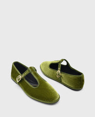 Kenneth Cole Verona Loden Velvet T-Strap Mary Jane Flat | Kenneth Cole | LODEN VELVET