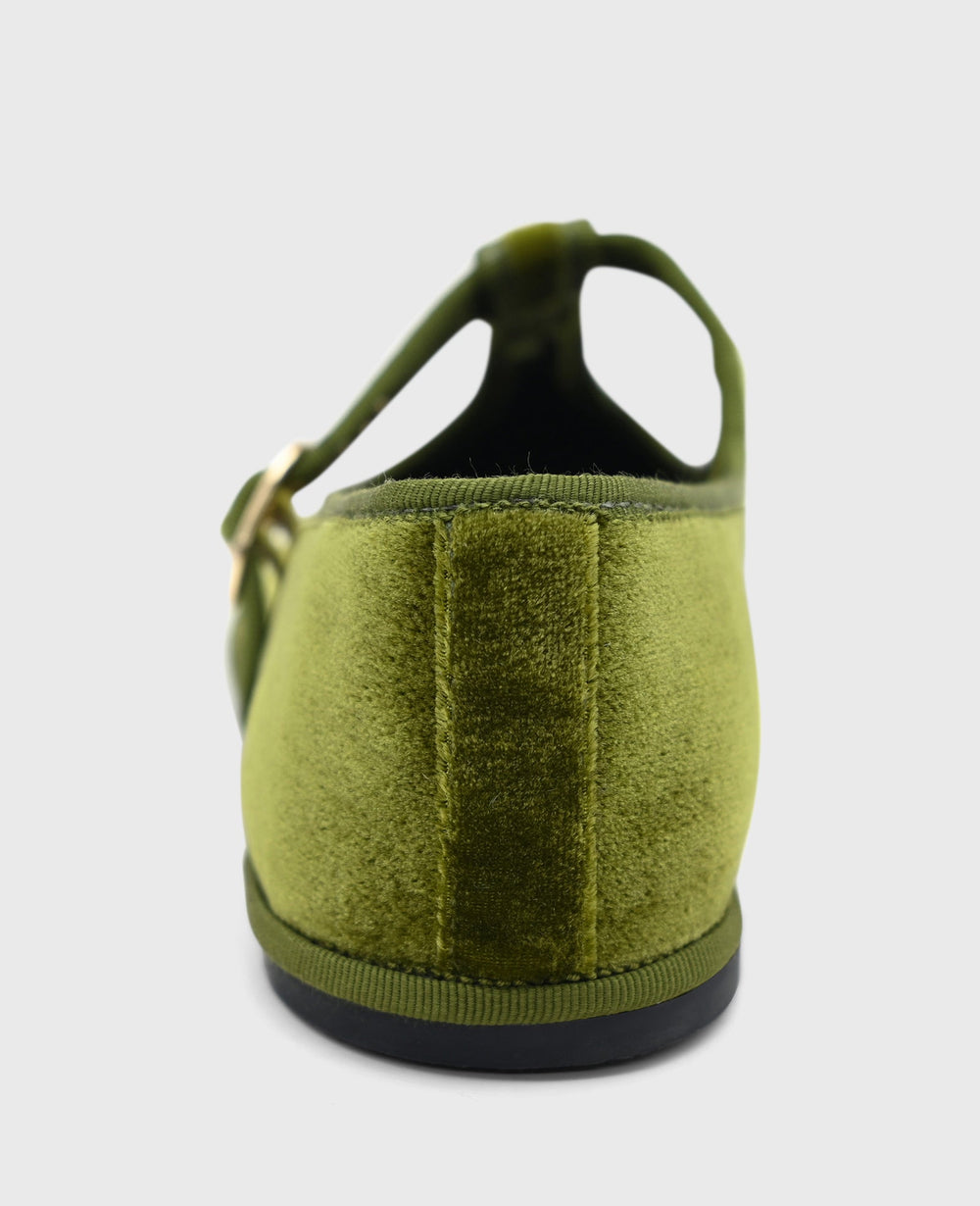 Kenneth Cole Verona Loden Velvet T-Strap Mary Jane Flat | Kenneth Cole | LODEN VELVET