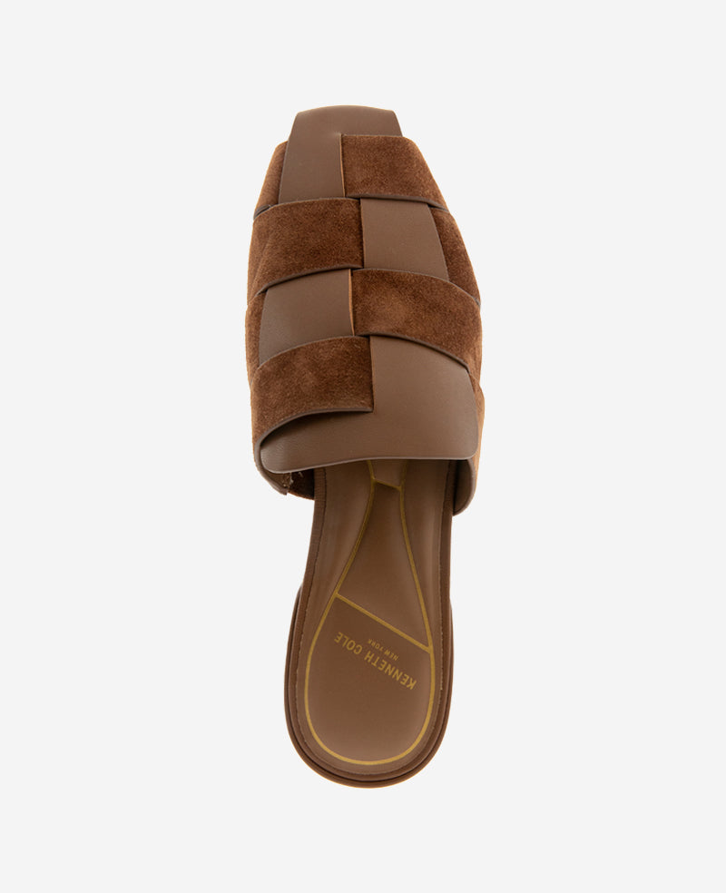 Kenneth Cole Faina Leather Fisherman Slide Sandal – Brown | Kenneth Cole | BROWN LEATHER