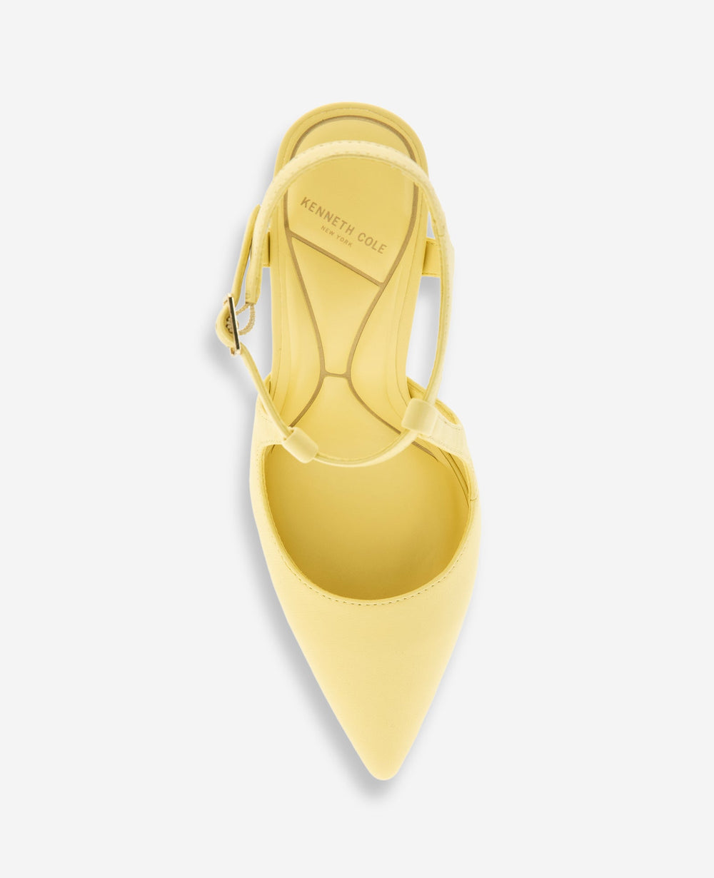 Kenneth Cole Romi Leather Ankle Slingback Heel | BUTTER YELLOW