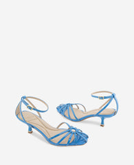 Kenneth Cole Genevieve Patent Cage Toe Ankle Strap Heel | BLUE PATENT