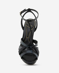 Kenneth Cole Liona Embossed Snake Heel | BLACK POSTAL SNAKE