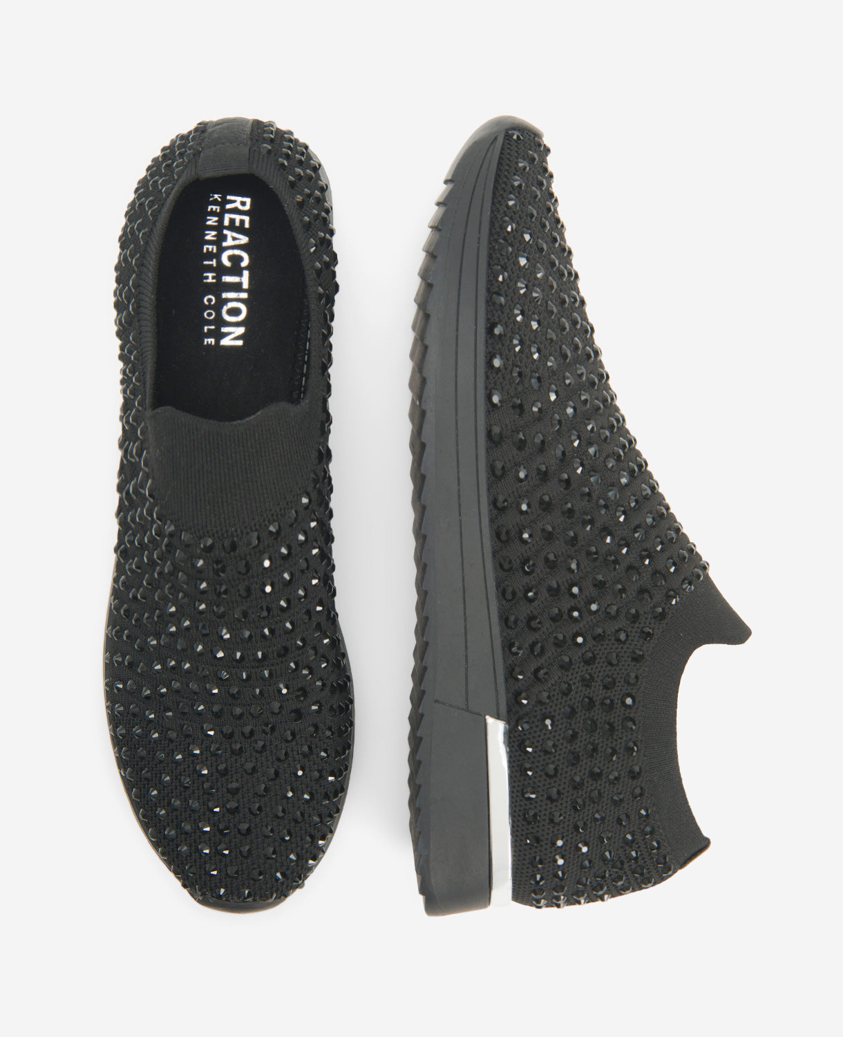 Kenneth Cole Women's Cameron Jewel Slip-On Sneaker with Sparkle | KC | BLACK