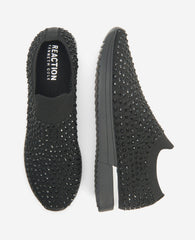 Kenneth Cole Women's Cameron Jewel Slip-On Sneaker with Sparkle | KC | BLACK