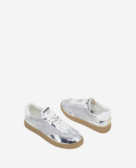 Kenneth Cole Sam Metallic Leather Mesh Sneaker – Shiny, Comfy & Iconic | SILVER MESH
