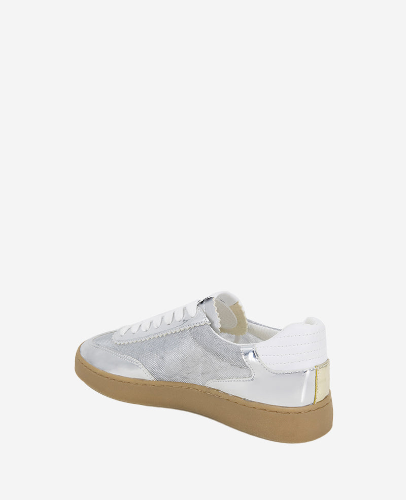 Kenneth Cole Sam Metallic Leather Mesh Sneaker – Shiny, Comfy & Iconic | SILVER MESH
