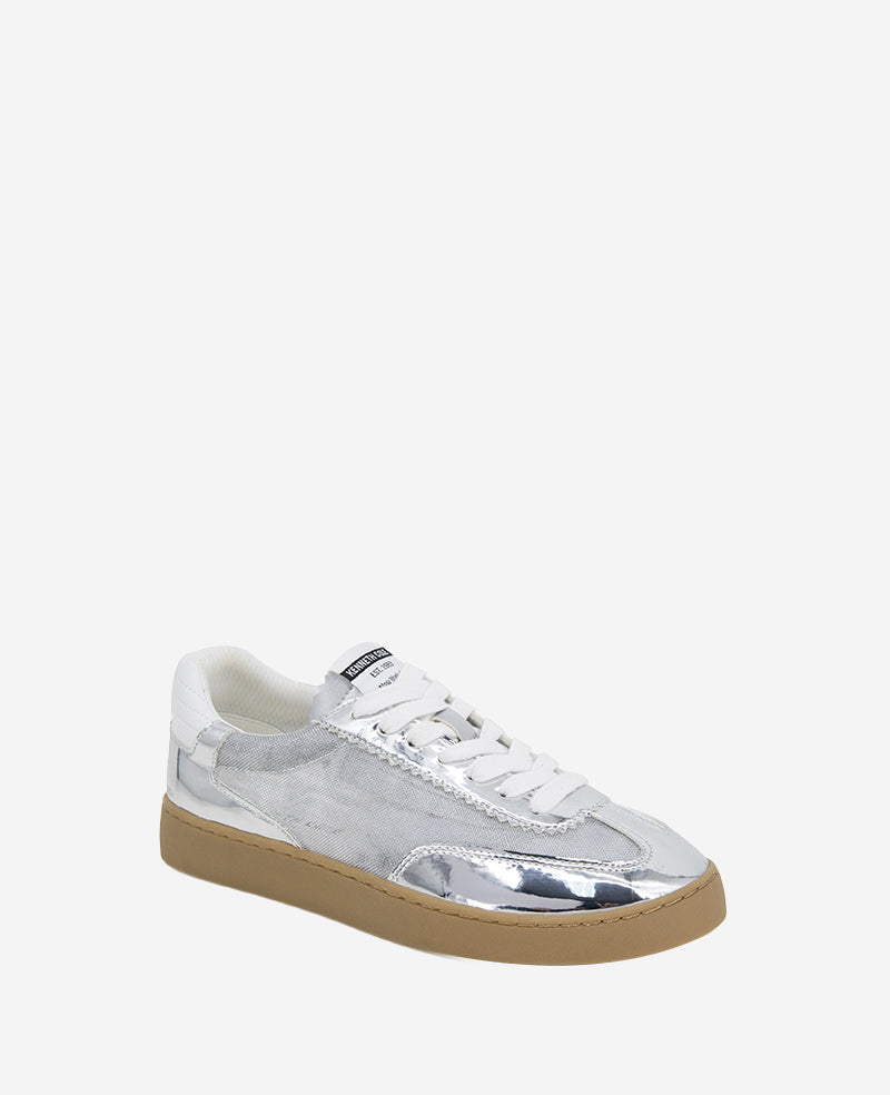 Kenneth Cole Sam Metallic Leather Mesh Sneaker – Shiny, Comfy & Iconic | SILVER MESH