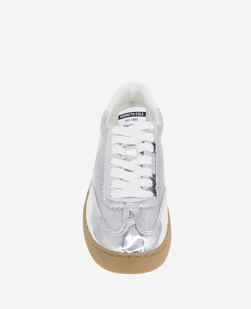 Kenneth Cole Sam Metallic Leather Mesh Sneaker – Shiny, Comfy & Iconic | SILVER MESH