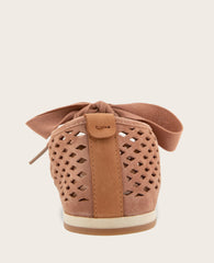 Kenneth Cole GENTLE SOULS - Annalise Perforated Suede Ribbon Tie Ballet Sneaker | MOCHA SUEDE