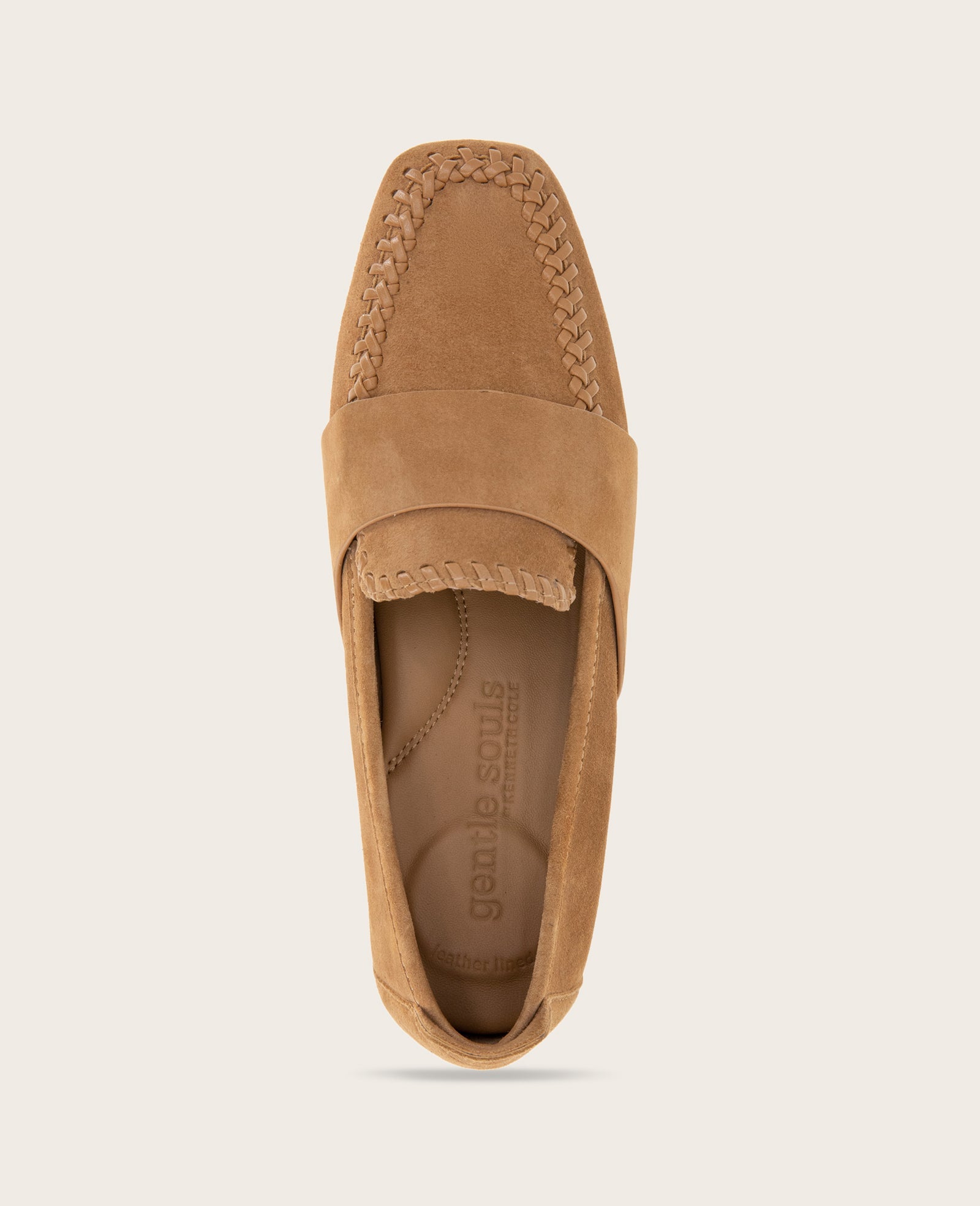 Kenneth Cole Sandra Suede Braid Detail Loafer | Gentle Souls by KC | CAMEL SUEDE