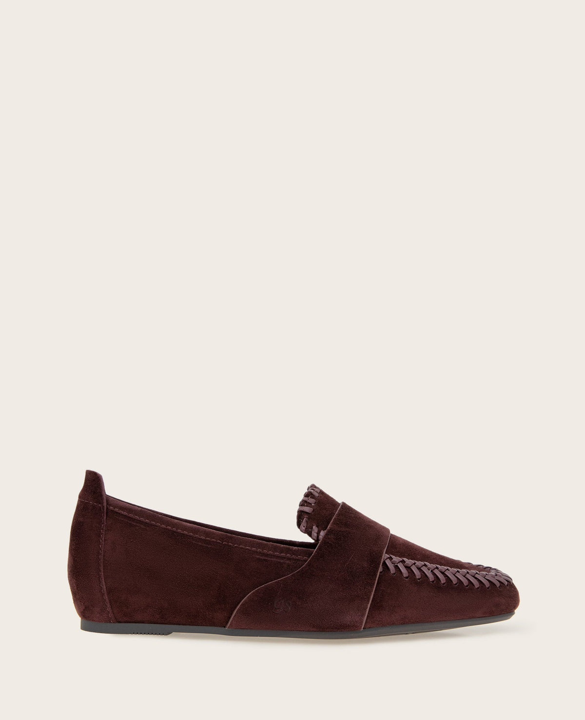 Kenneth Cole Sandra Suede Braid Detail Loafer | Gentle Souls by KC | BURGUNDY SUEDE