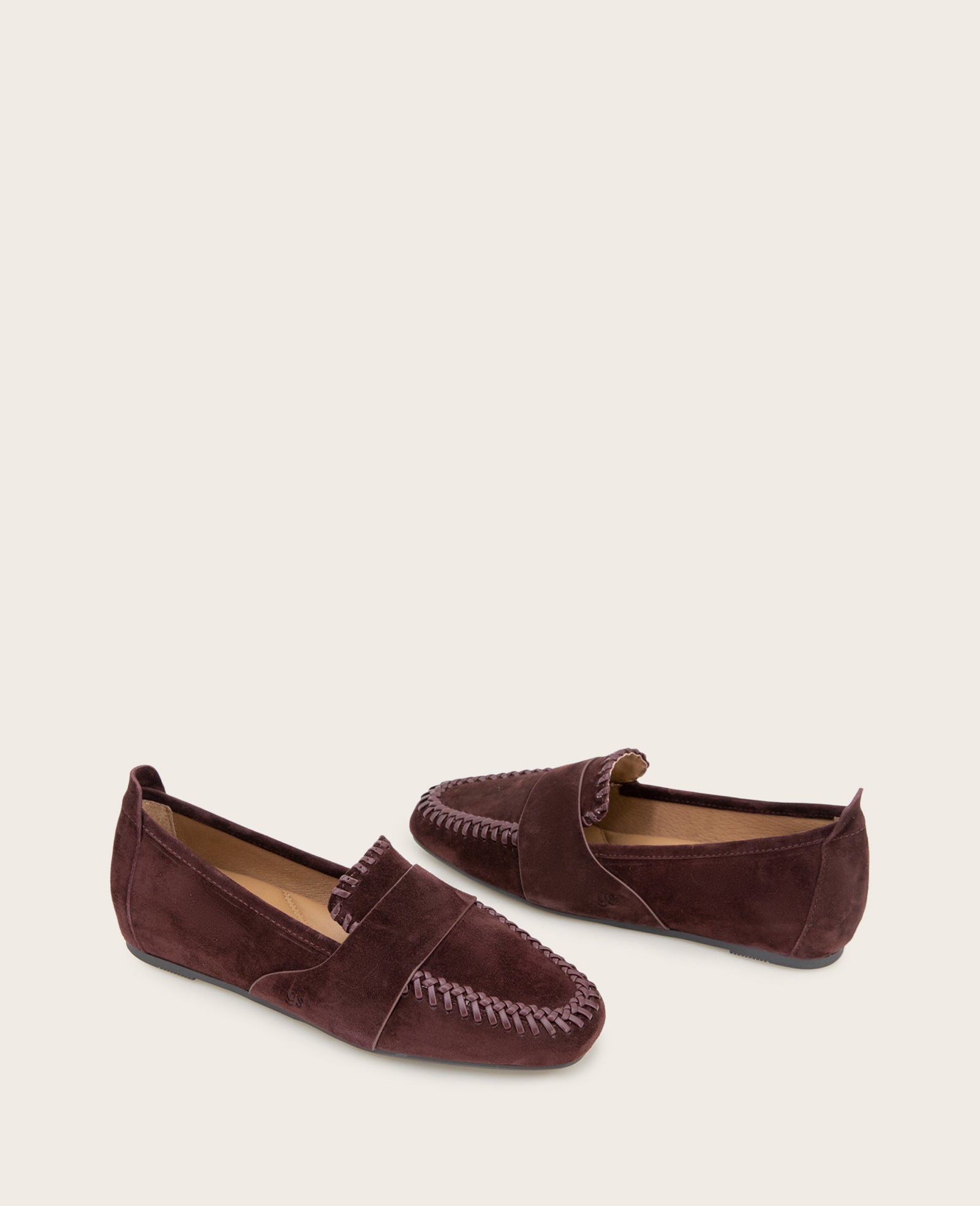 Kenneth Cole Sandra Suede Braid Detail Loafer | Gentle Souls by KC | BURGUNDY SUEDE