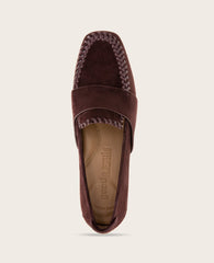 Kenneth Cole Sandra Suede Braid Detail Loafer | Gentle Souls by KC | BURGUNDY SUEDE