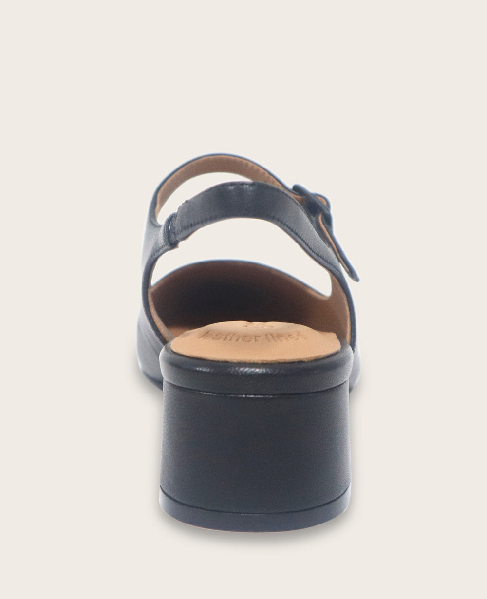 Kenneth Cole Shop Gladys Black Leather Slingback | Gentle Souls by KC | BLACK LEATHER