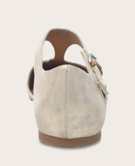 Kenneth Cole Wyatt Metallic T-Strap Flat in Gravel | Gentle Souls KC | GRAVEL LEATHER