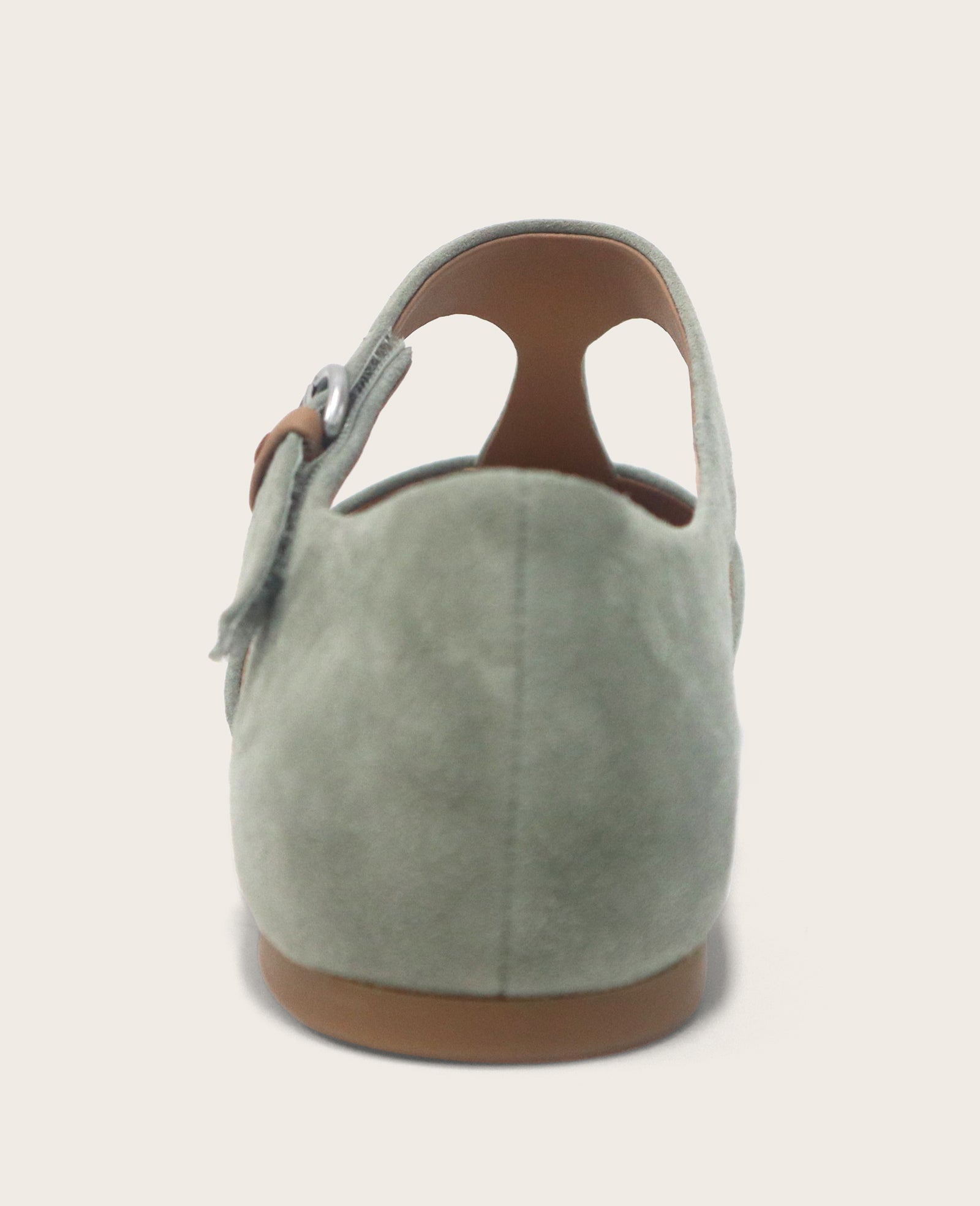 Kenneth Cole Wyatt Suede T-Strap Flat in Sage | Gentle Souls by KC | SAGE SUEDE
