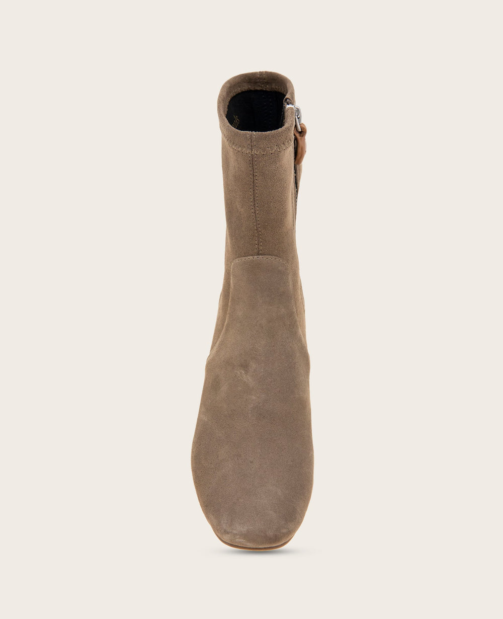 Kenneth Cole Shop Gentle Souls Ella Suede Stretch Bootie | Kenneth Cole | ALMOND