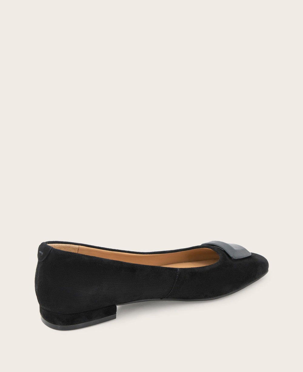 Kenneth Cole Shop Hanette Suede Flat Black | Gentle Souls by Kenneth Cole | BLACK SUEDE