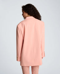 Kenneth Cole Vision Twill Three Button Boyfriend Jacket with Flap Pockets | SOFT PEACH