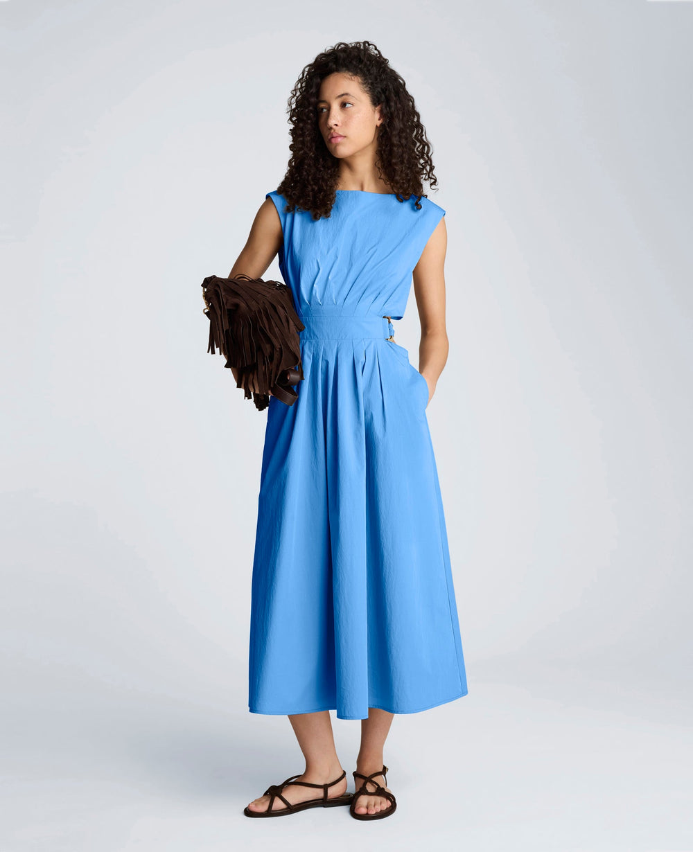 Kenneth Cole Shop Cotton Poplin Midi Dress – Lake Blue | Kenneth Cole | LAKE BLUE