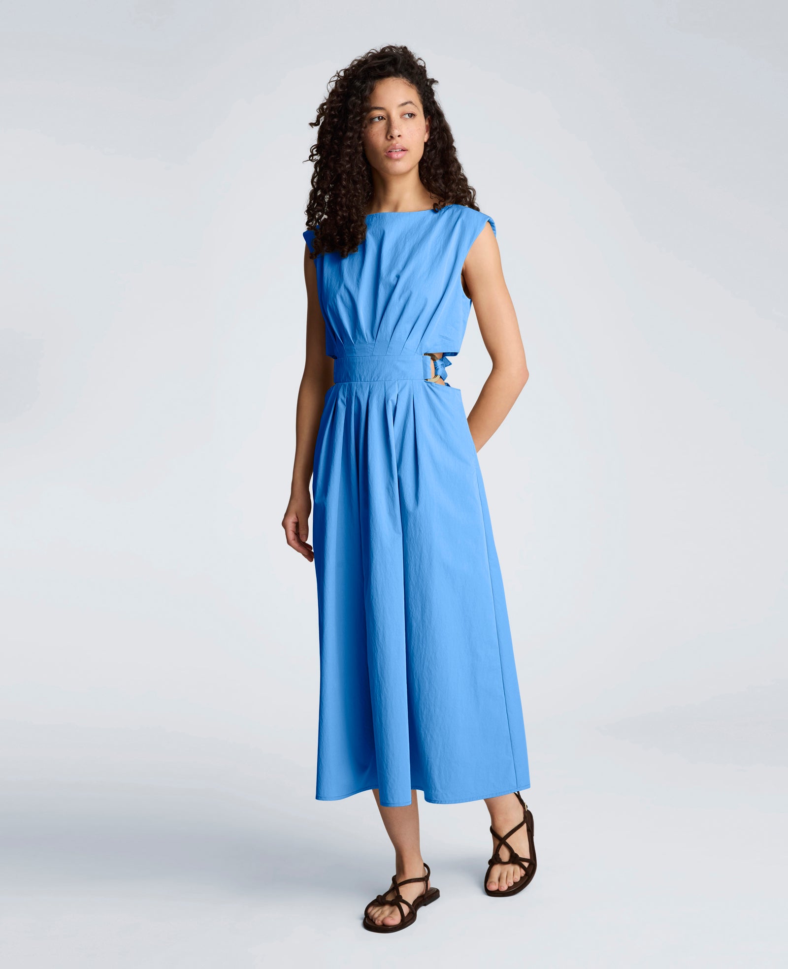 Kenneth Cole Shop Cotton Poplin Midi Dress – Lake Blue | Kenneth Cole | LAKE BLUE