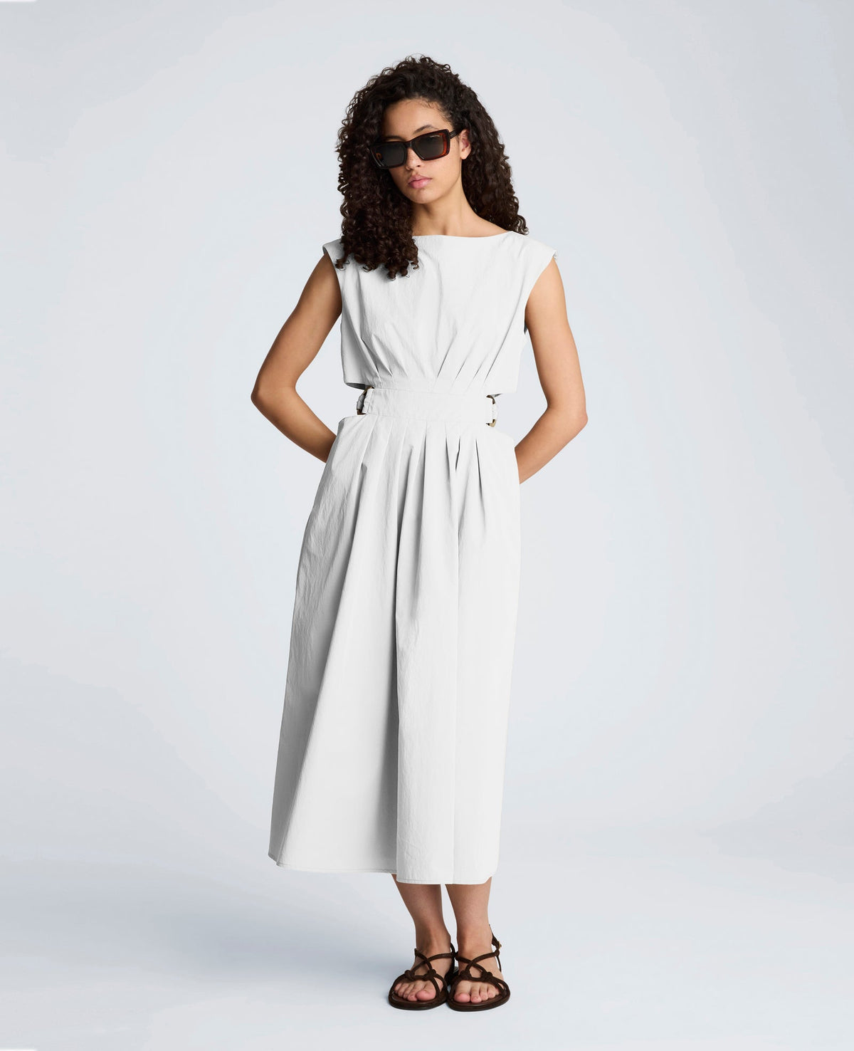 Kenneth Cole Shop Cotton Poplin Midi Dress – Pure White | Kenneth Cole | PURE WHITE