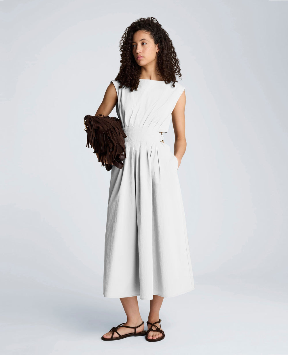 Kenneth Cole Shop Cotton Poplin Midi Dress – Pure White | Kenneth Cole | PURE WHITE