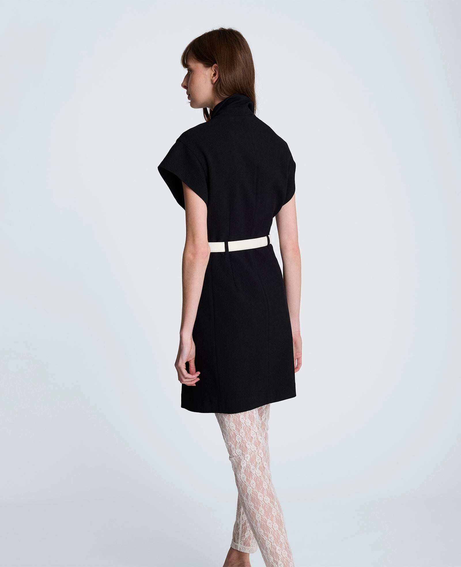 Kenneth Cole Mini Trench Jacket Dress – Natural White/Black | Kenneth Cole | BLACK/NATURAL WHITE