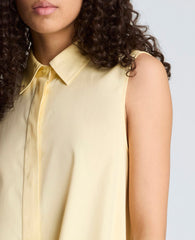Kenneth Cole Shop Cotton Poplin Trapeze Mini Dress – Pastel Yellow | KC | PASTEL YELLOW