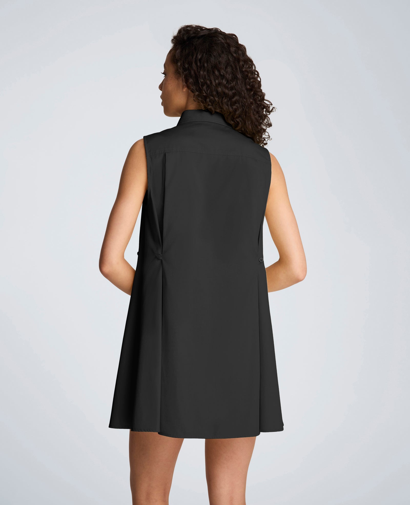 Kenneth Cole Shop Cotton Poplin Trapeze Mini Dress – Black | Kenneth Cole | BLACK
