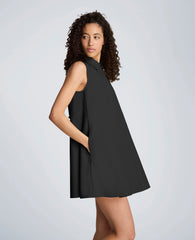 Kenneth Cole Shop Cotton Poplin Trapeze Mini Dress – Black | Kenneth Cole | BLACK