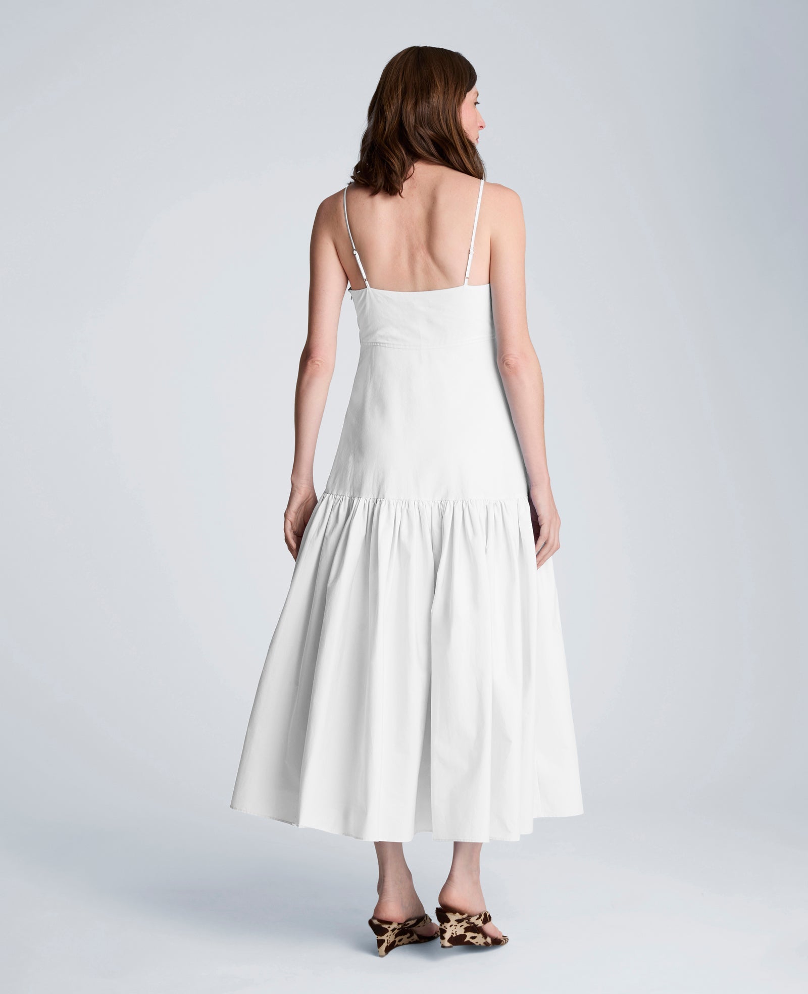 Kenneth Cole Sweetheart Bubble Flounce Midi Dress | NATURAL WHITE