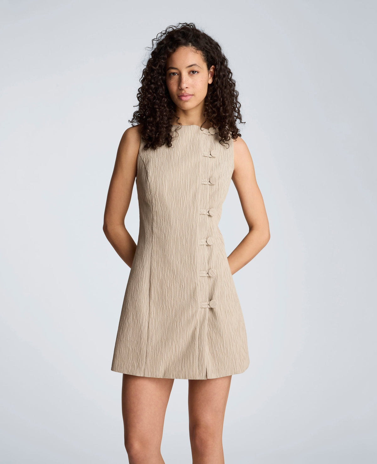 Kenneth Cole Shop Boat Neck Sheath Mini Dress – Burlap | Kenneth Cole | BURLAP