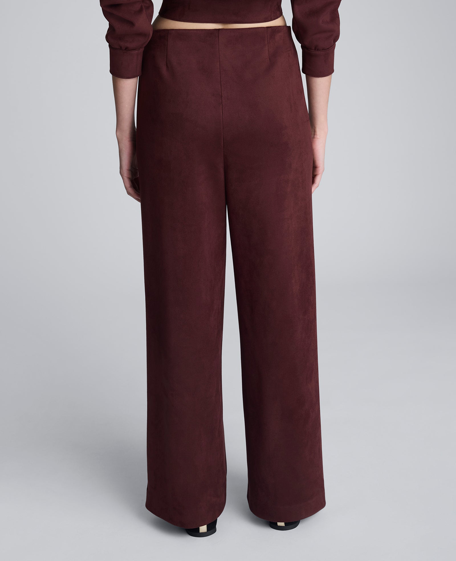 Kenneth Cole Faux Suede Pull On Wide Leg Pant | SUGAR BEET
