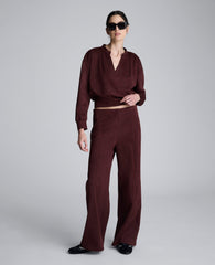 Kenneth Cole Faux Suede Pull On Wide Leg Pant | SUGAR BEET